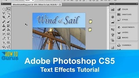 Adobe Photoshop CS5 Text Effect Tutorial - How to use Type Effects Layers