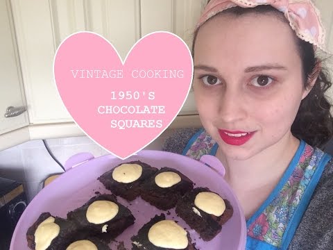 Vintage Cooking I Chocolate Squares 1950's