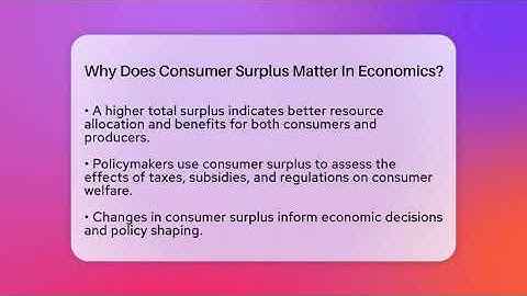 Why Does Consumer Surplus Matter In Economics? - The Everyday Why