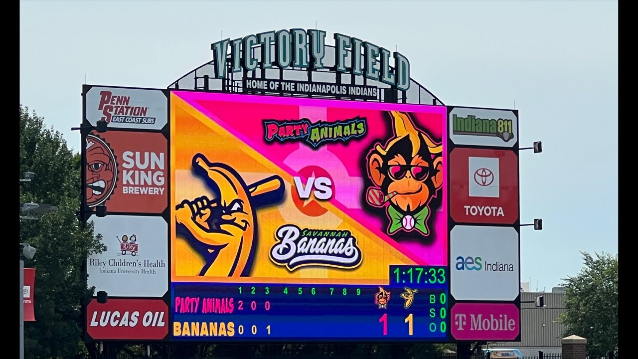 Savannah bananas baseball at victory field indianapolis youtube