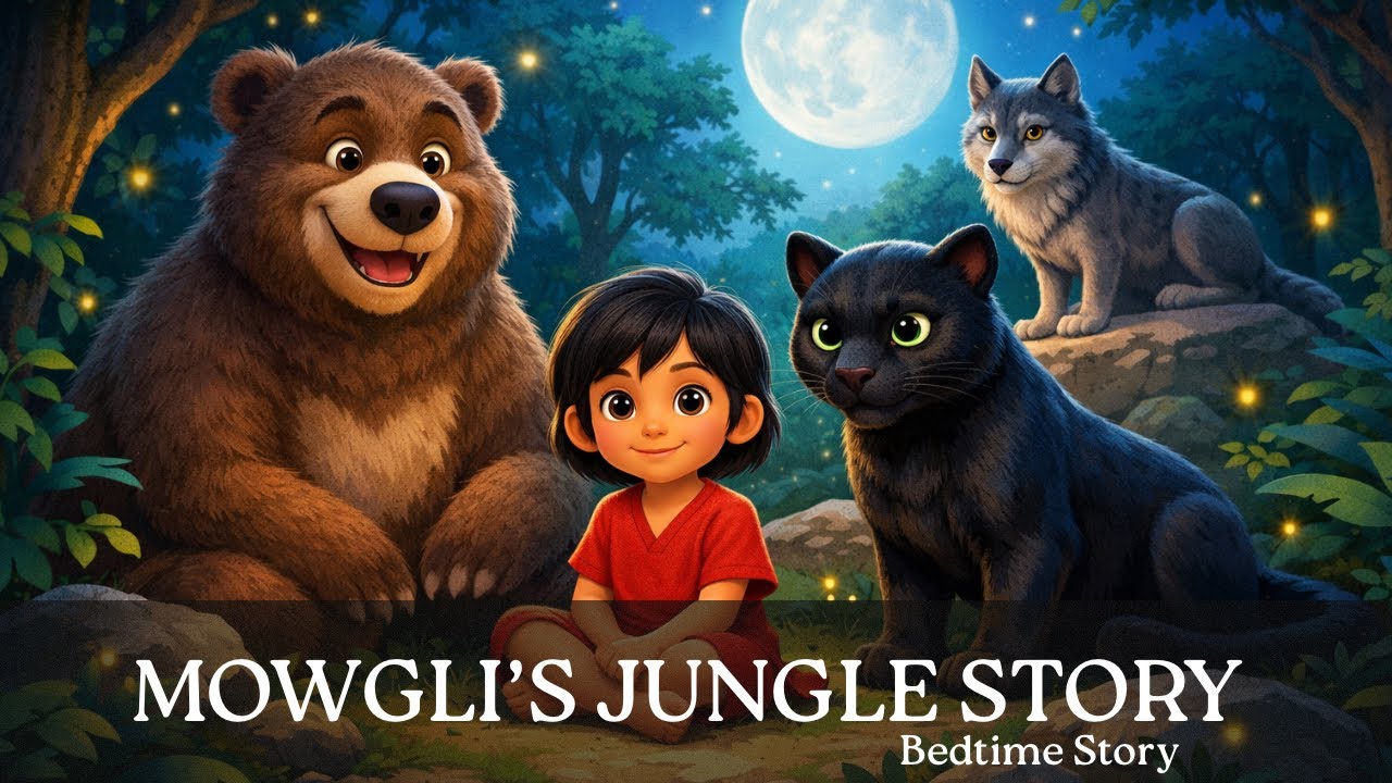 The Jungle Book | Mowgli with his Friends | Bedtime story for kids ...