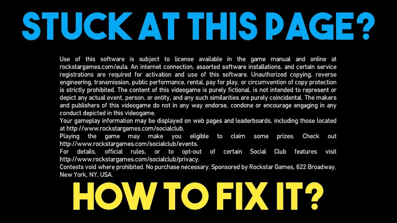 How to Fix GTA 4 Stuck at Disclaimer Screen | Gta 4 Error Fix - YouTube