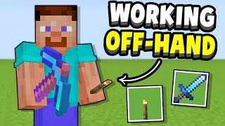 Minecraft off hand mod download in pe | minecraft bedrock edition 1.21+