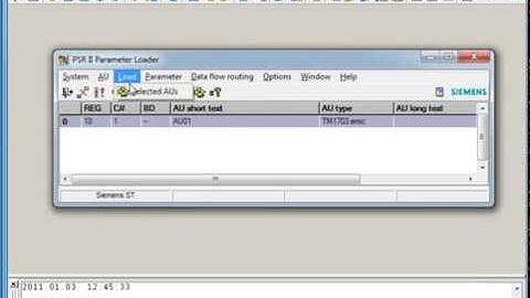 SICAM Toolbox II - Tutorial Workflow Step 5 Load Parameters