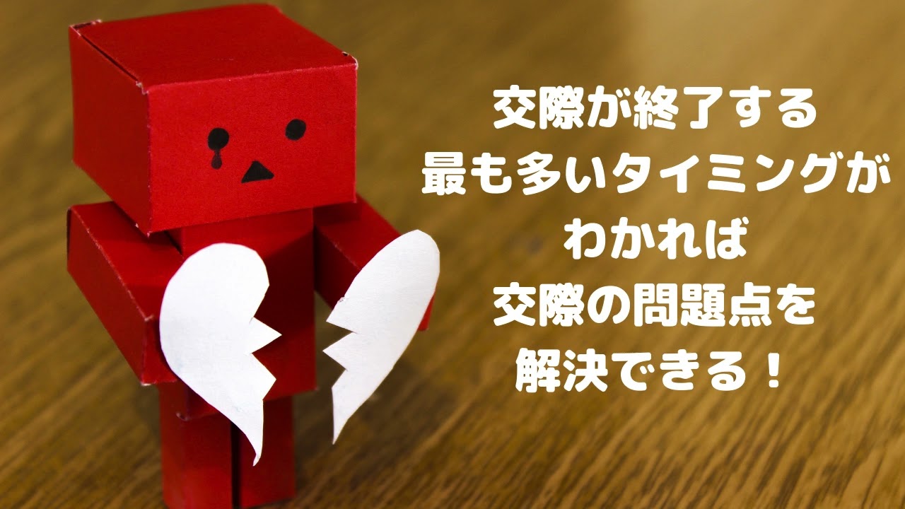 交際終了に最も多いタイミングとは