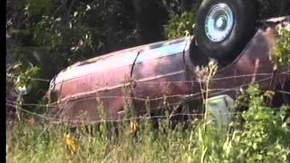 Car lands upside down after crash near Novinger