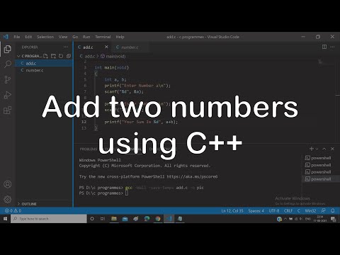 C++ Program to Add two numbers | Sum of two numbers using C++ Programming | Coding | CPP