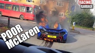 Mclaren p1 - burning in flames