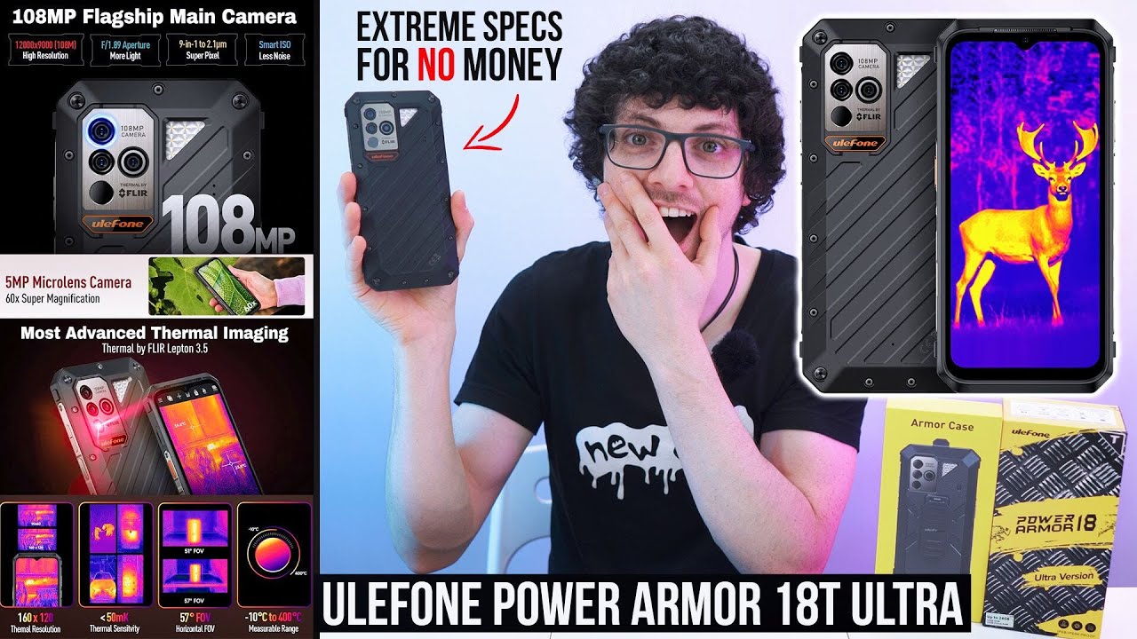 DQG Cover per Ulefone Power Armor 18T 5G + Pellicola Protettiva in