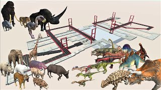 ARBS Speed Race. Threedimensional long course with bridges! | Animal Revolt Battle Simulator