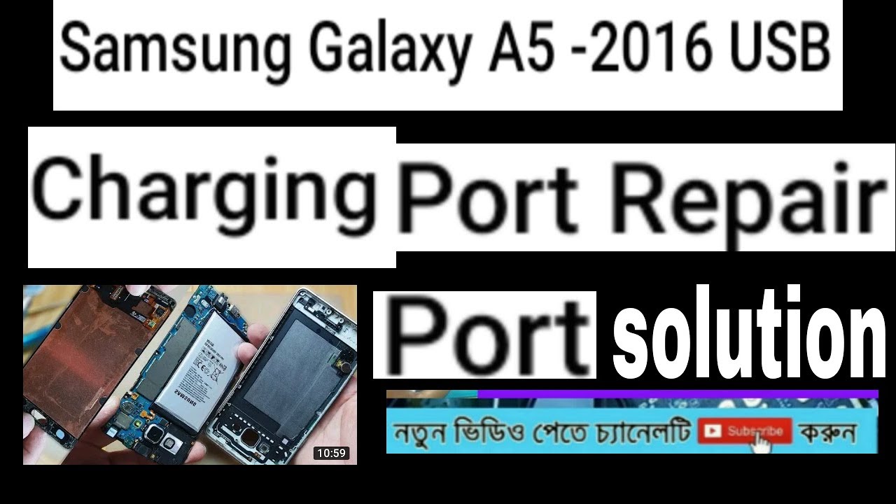Image result for samsung galaxy a5 -2016usb charging port repair port solution - YouTube