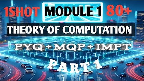 Theory of computation module 1 || BCS503 ||80+ || VERY IMPORTANT TOPICS 