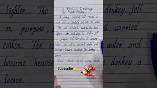 the foolish donkey|kids moral Stories|bed time Stories|one page story|storywriting|one page writing