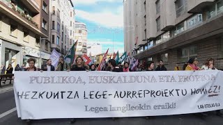 EAEko Hezkuntza Grebak eta Gasteizko manifestazioak oso jarraipen zabalak