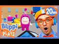 Paint Game! | Blippi Plays |  Moonbug Kids - Games &amp; Playtime