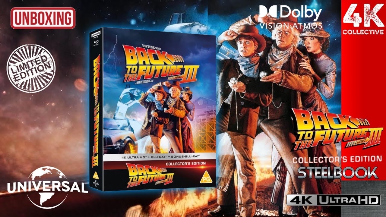 Back To The Future Part 3 4K UltraHD Blu-Ray Limited Collector’s SteelBook Edition Unboxing