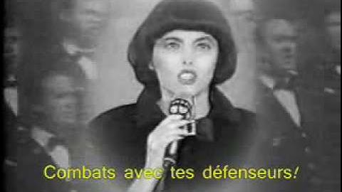 Mireille Mathieu singing La Marseillaise (with lyrics)