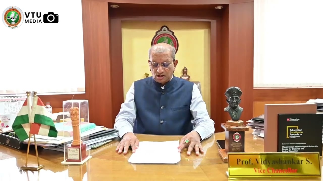 Special Message from the Vice-Chancellor! - Visvesvaraya Technological University.  