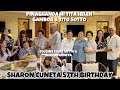 Sharon cuneta 57th birt.ay  pinaghanda ni mama helen at daddy tito sen si sharon