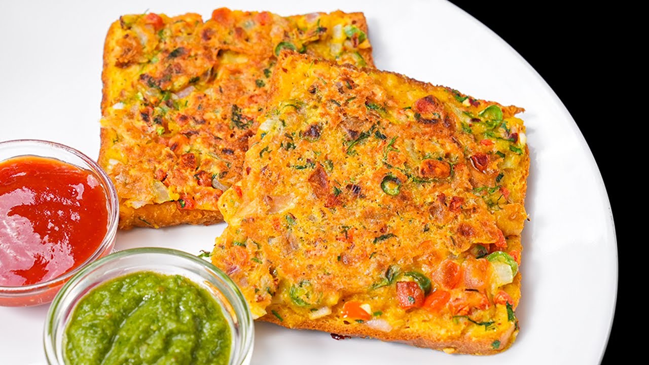 Spicy Veg Toast | ५ मिनट में ब्रेड का मज़ेदार नाश्ता | Besan Toast Recipe |Breakfast  |KabitasKitchen | Kabita Singh | Kabita