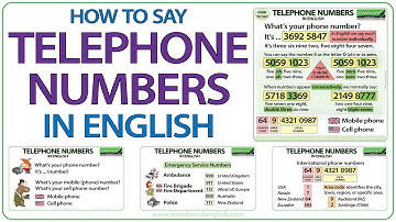 Telephone Numbers in English | How to say phone numbers in English | Essential English