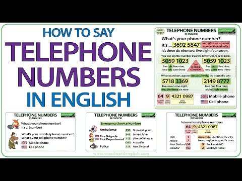 Telephone Numbers in English - How to say phone numbers