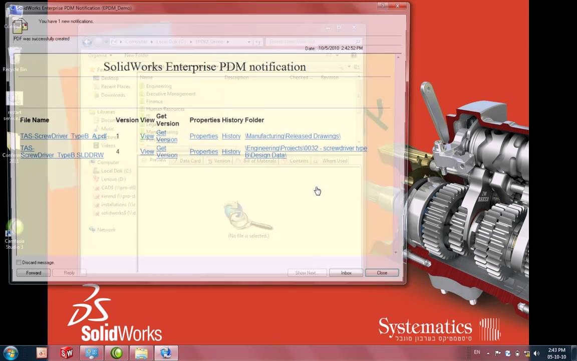 Solidworks Enterprise PDM 2011 - Systematics (Part2) - YouTube