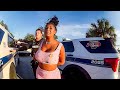 Nasty Criminal Prostitute Nearly Crushes Cop with Car, Acts Like She is the Queen, Dragged to Jail