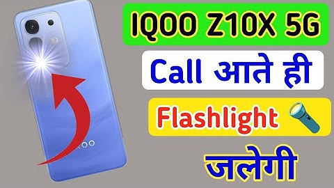 Iqoo z10x 5g notification light on/off kaise karen,incoming call flashlight setting Iqoo z10x 5g