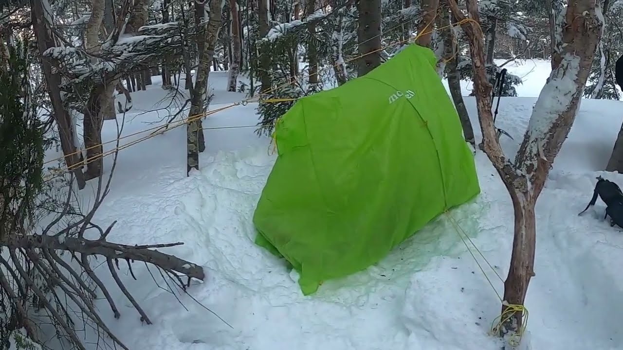 厳冬期単独ツェルト泊　吾妻連峰　2023年1月22～23日