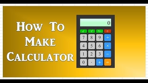 How to Create a Calculator in Excel 2013 using VBA