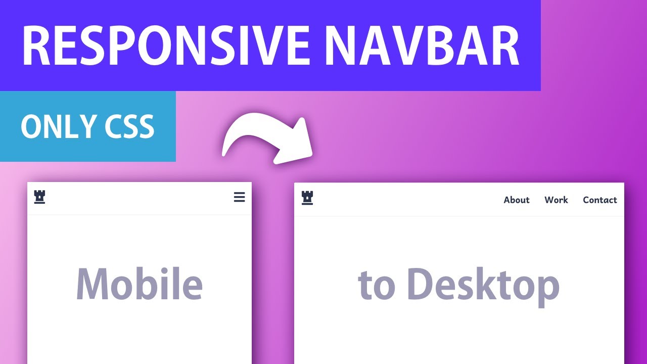 Responsive Navigation Bar Only CSS | Mobile First Design - YouTube