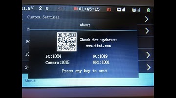 FIMI A3 FC FIRMWARE UPGRADE 11/04/2019
