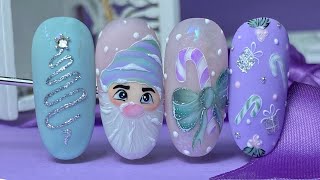 Christmas Nail Art|Candy Cane Nail Art| Nail Art Natalizie|Nail Art 2022|Gnome Nail Art|Rosalind 💜