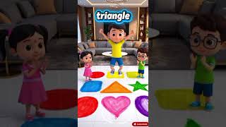 Learn Shapes for Kids | Circle Square Triangle Shapes for Kids #shorts #viral #kidslearning