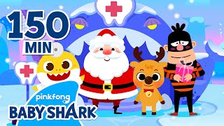 Christmas Friends Visit Baby Shark Dentist! | +Compilation | Hospital Play | Baby Shark Official