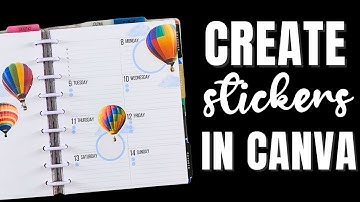 How to make Planner Stickers on Canva - Happy Planner Dashboard Layout Plan With Me