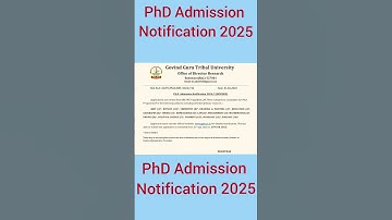 PhD admission notice 2025| Phd notice in various subjects 2025| #Phd_notice| @DrKuldeepSinghRawat|