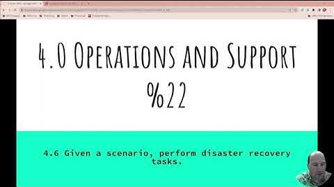 Cloud+ 4.6 Given a scenario, perform disaster recovery tasks.