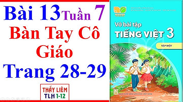Vở Bài Tập Tiếng Việt Lớp 3 Bài 13 Tuần 7 | Bàn Tay Cô Giáo | Trang 28 - 29 | Kết Nối Tri Thức