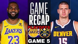 DENVER NUGGETS vs LOS ANGELES LAKERS GAME 5 FULL GAME HIGHLIGHTS PLAYOFFS | NBA LIVE TODAY #NBA