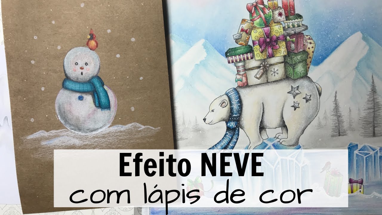 Como fazer efeito de NEVE com Lápis de Cor