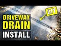 How to install a reln driveway storm drain channel drain or grate drain on a  driveway