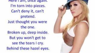 Kelly Clarkson - Behind These Hazel Eyes (LYRICS) chords