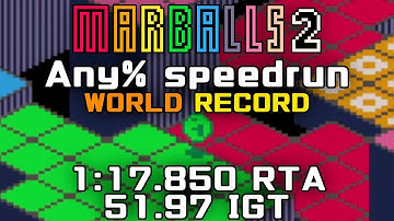 (1:17.850 RTA, 51.97 IGT) Marballs 2 any% speedrun (PICO-8 game)