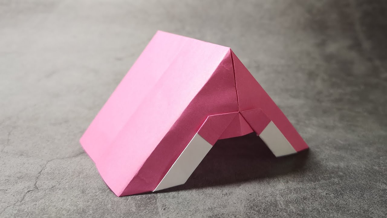 折纸帐篷 帐篷手工 Origami Tent House Instructions Paper Tent Easy 折り紙 テント 簡単 종이접기텐트 Youtube