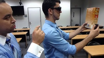 Demonstration of glasses that read for you