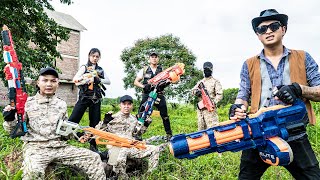 Alpha Nerf War : Special Police SEAL X Nerf Guns Fight Crime Dr Lee Crazy Destroy Container Battle