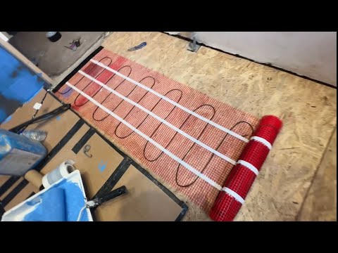 How I lay electric underfloor heating matting - House refurbishment