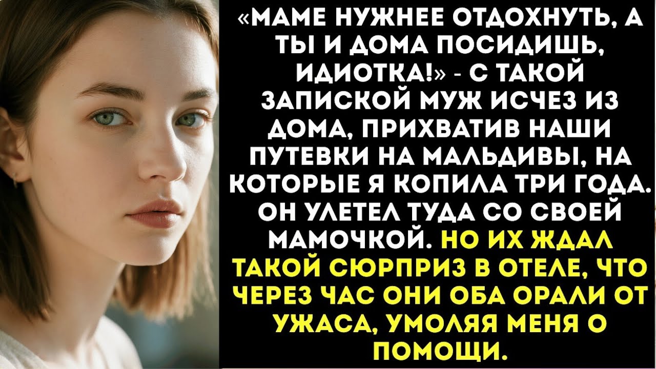 «Маме нужнее море, идиотка!» — муж украл наши путевки на Мальдивы и отдал их свекрови
